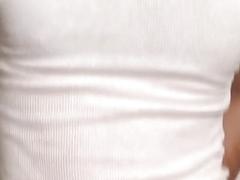 Stud teases with his bare feet and strokes his dick