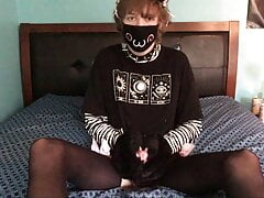 Crossdressing Catboy Paws off
