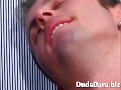 Dudes masturbate erotically after smashing hard