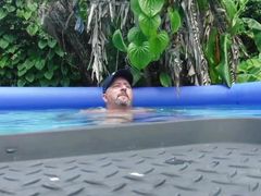 Cute Chub In The Pool