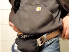 Johnholmesjunior in After Work Solo Jerk off Show with Huge Cum Load