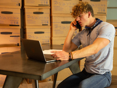 Hard working guys find it amazing to share the warehouse for gay sex