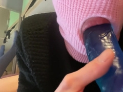 Young Femboy Opens Her Ass With A Dildo Secretly