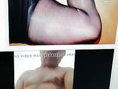 Polish old man wanks and cums look at my legs