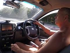 Naked man drives around town and hopes not to get caught