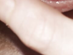 foreskin play close up with precum
