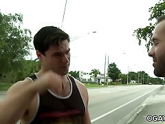 Hairy stud gets fucked hard