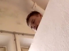 Blond Boy Is Caught Jerking Off In College Bathroom Then Gets Fucked By His Admirer