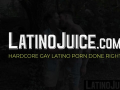 LatinoJuice.com - Hungry latino Nico Ruiz slurps Gabo and El Kevshos hot cum like soup