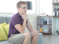 Casting agent gets it on with horny otter Lucas Knight in hot gay fuck session