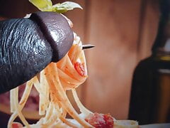 Jerking Off Black Cock & Cum On Picture Of Wife Surprise Meal