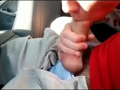 Backseat Blowjob and Cum Swallow