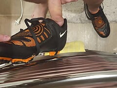 Welcomming new used Nike soccer cleats by fucking and cumming inside them