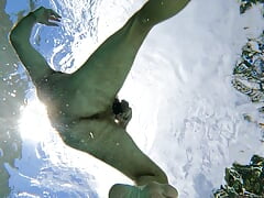 Underwater cumshot!