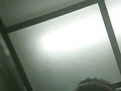 First time public stoking in elevator