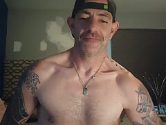 In my buddy's briefs, opening my hole with a dildo