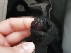 wanking into dirty knickers