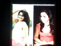 Catherine tresa and megha akash hot two bitch cum shower