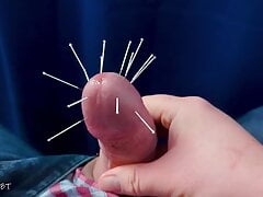 Ruined Orgasm with Cock Skewering - Extreme CBT, Acupuncture Needles Through Glans, Edging & Cock Tease