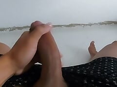 Brazilian masturbating alone