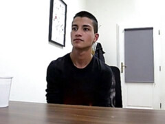 Sexy dude takes a load in this casting porno movie