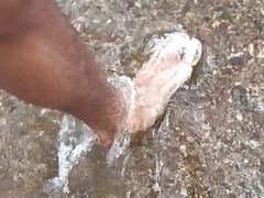 Water feet dick dirt desert