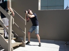 Being Photographed as a footballer jerking off