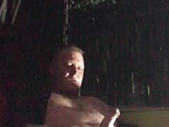Night play at the pool
