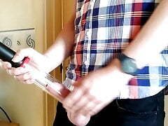 Vacuum suck with close up cum