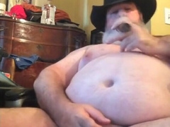 Round Dad Hairy man Plays Solo