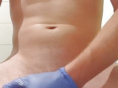 Me masturbating with glove