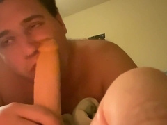 Gasping on my faux-cock and muddy chat