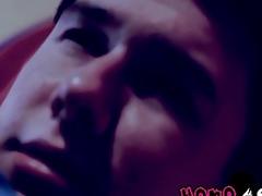 Jock sucks on lollie before fucking emo