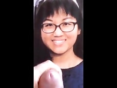 tributed asian cutie gets a nice load