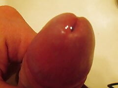 Up close precum on the camera