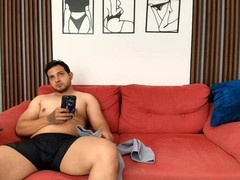 Gay porn, webcam, close up