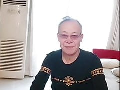 Fat bear and glasses old man