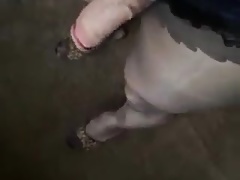 pantyhose and mules