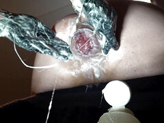 Punched bear gets a blooming rosebutt