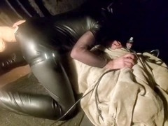 Twink with massive dildo, solo scene, day 2