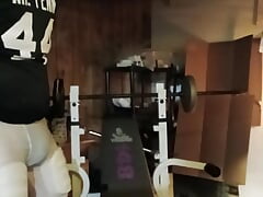 Football jock takes it after practice