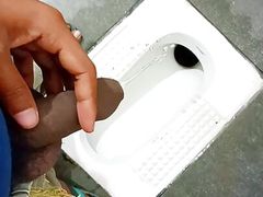 Indian desi big dick piss in public, risky pissing in public place, horny cock Cumshot in public place, outdoor pissing