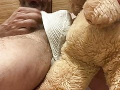 My Teddy Bear has to lick my cock