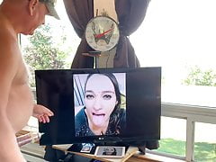 Nasty Vanessa Tongue out for cumm!