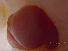 A vulgar man found a way to find out what is happening inwards the butt hole during fuck-a-thon