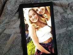 Cute blond cumtribute