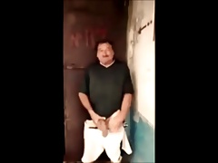 Ungly old man shows his monster