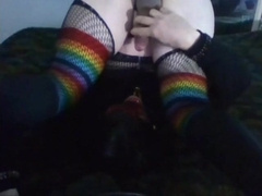 shemale big balls nely big ass tranny self facial