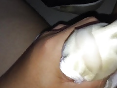 nylon panty cum