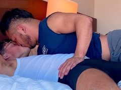 Spunky gay scene with Noah Feldy and Zen Goken getting it on